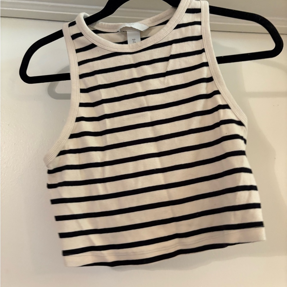 H&M Striped racer back tank top